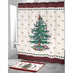 brand new Spode Whimsical Christmas Tree 72 inch x 72 inch Shower Curtain